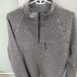 J Crew Men's Gray Quarter-Zip Sweater Large
